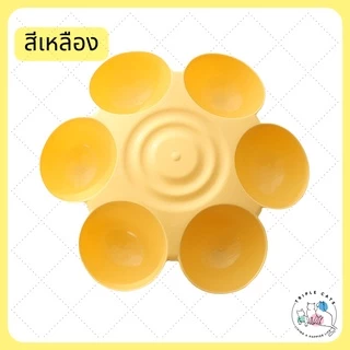 พร้อมส่ง 3 สี ชามอาหารสัตว์เลี้ยง ถาดพลาสติก 6 หลุม