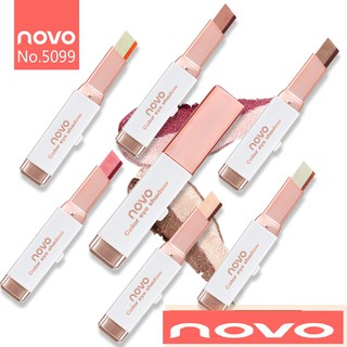 อายแชโดว์Novoแท่งละ 95 มีเบอร์ 02/04 ให้เลือก มี 2 สีในแท่ง ใช้ปาดง่าย สีมุกสีสวย ติดทน กันน้ำ (Make-up Novo อายแชโดว์ N