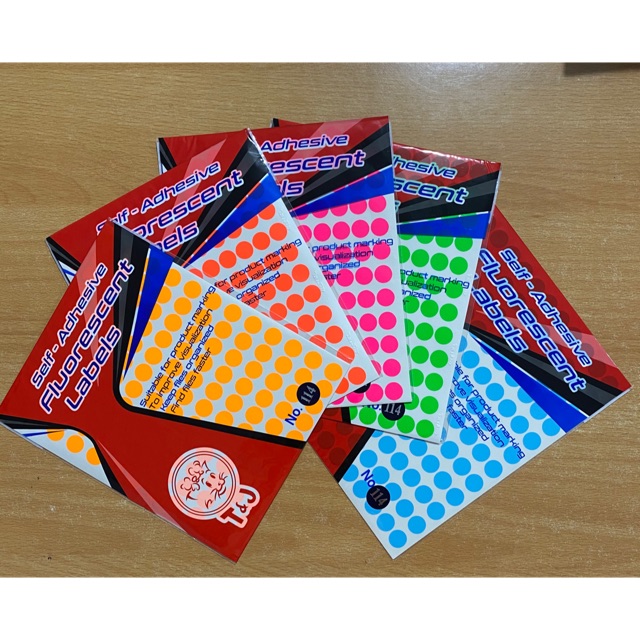 Tom & Jerry Fluorescent Sticker Dot 114 / Round Label สี T&J 114