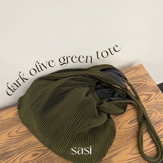 กระเป๋าผ้า SASI Dark olive tote