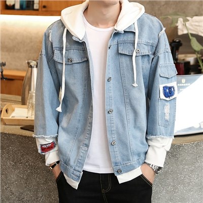 เสื้อผ้าคอสเพลย์  Attack on Titan Denim Jacket Scout Regiment Cosplay T Shirt Eren Jager Anime Hooded Sweatshirt Outwear #2