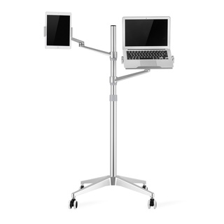 ขาตั้งพื้นล้อเลื่อนสำหรับโน๊ตบุ๊คและแท็บเล็ต Rolling Adjustable Laptop &amp; Tablet Stand