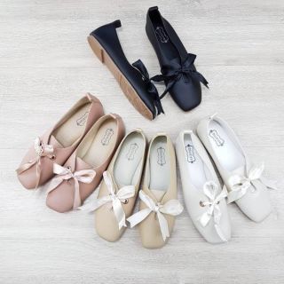 คัทชูหัวตัด ผูกริบบิ้น E4141 มี 4 สีค่ะ