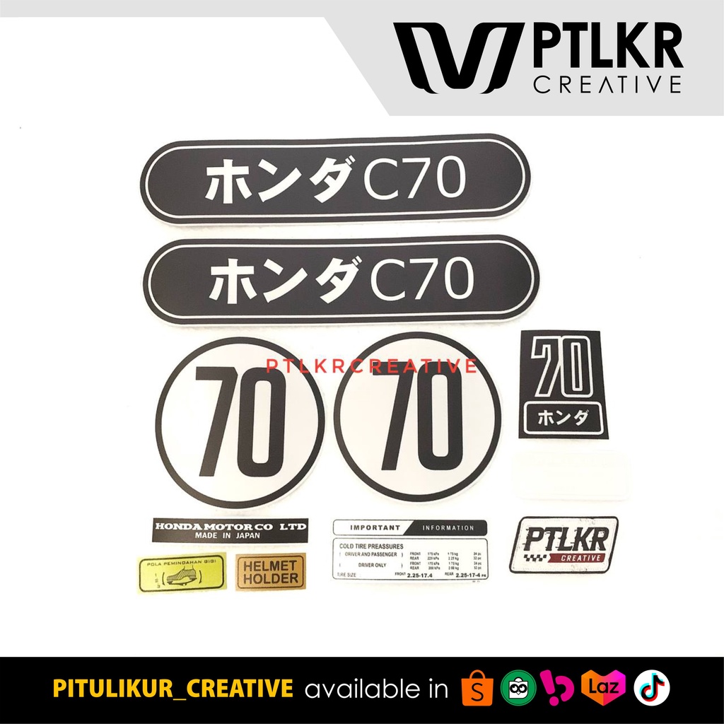 สติ๊กเกอร์ Honda C70 Japan III