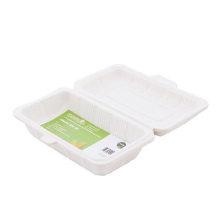 🔥แนะนำ!! ข้าวโพด กล่องใส่อาหาร ขนาด 650 มล. แพ็ค 6 KAWPOD Biodegradable Food Container 650 nl. Pack 6