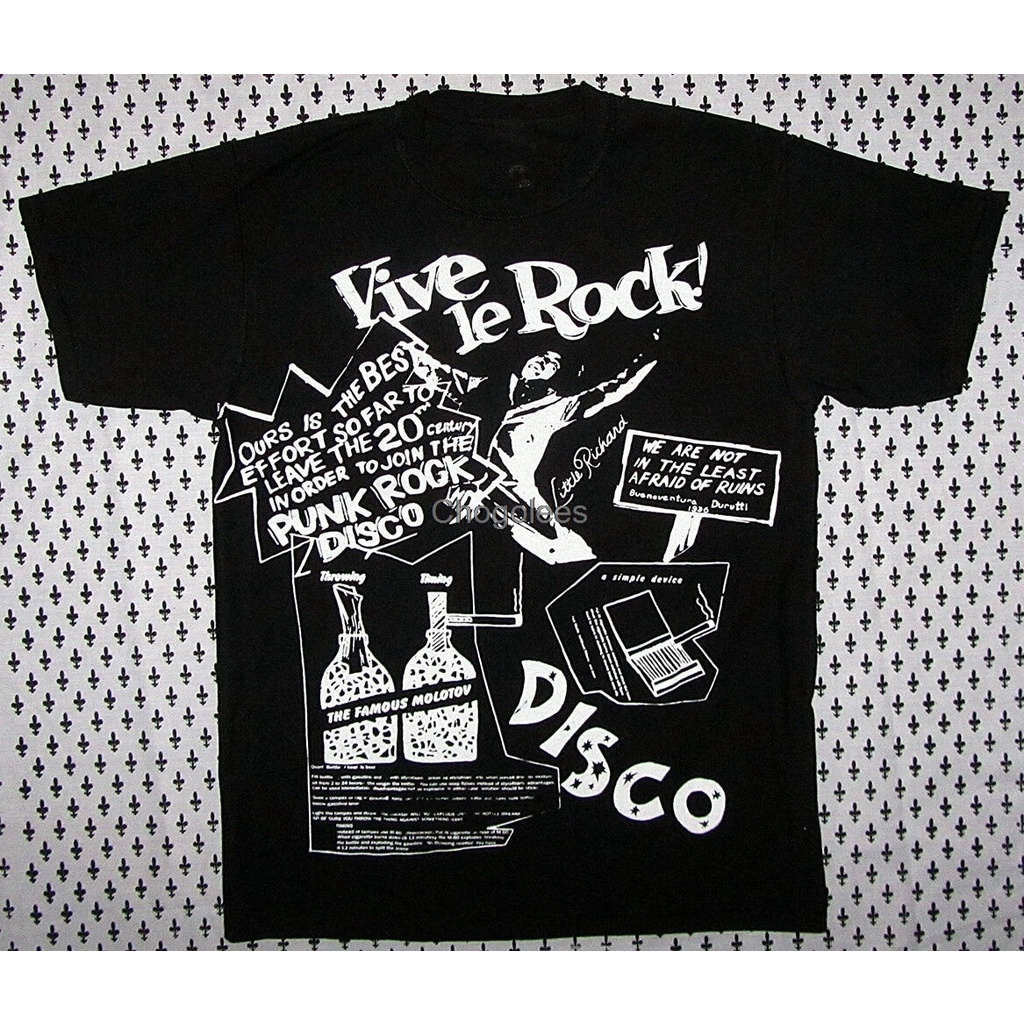 [ชุดกีฬา] พังก์ Seditionaries Vive Le Rock โดยเซ็กซี่อันธพาลอันธพาลเสื้อยืดเสื้อยืด 100% ฝ้ายกิ c5(