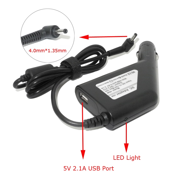 Car Charger for Asus Vivobook S200 S220 X200T X202E Q200E X201E Notebook Car Charger Adapter for Asu