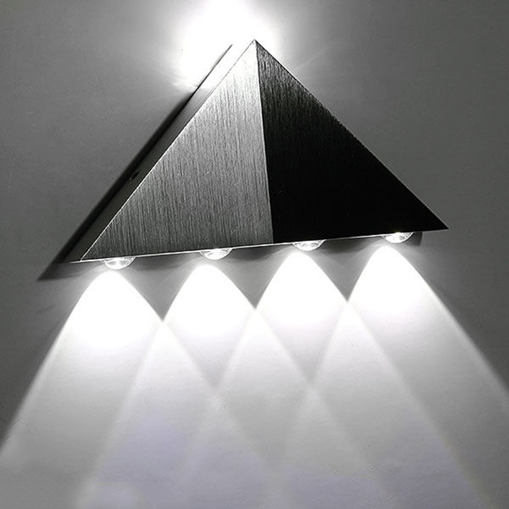 lemonbest modern triangle 5w led wall sconce light