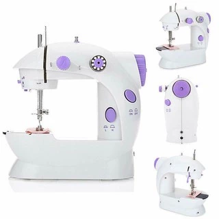 เครื่องจักรเย็บผ้าขนาดเล็ก พกพาสะดวก รุ่น Mini Sewing Machine (สีม่วง)-