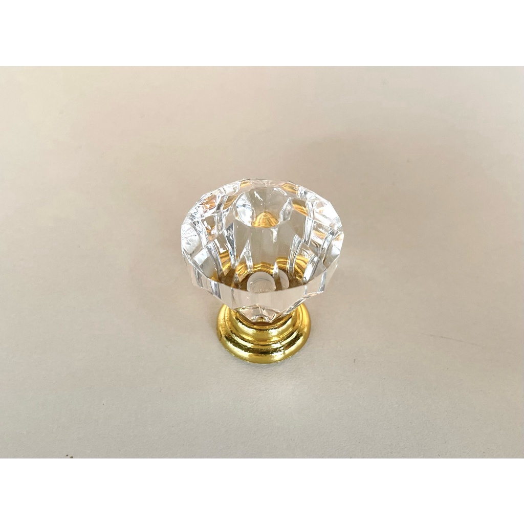 (ลดล้างสต๊อก) ปุ่มจับ 31 มม. มือจับ มือดึง ปุ่มมือจับ ห่วงจับ มือจับตู้ มือจับลิ้นชัก เฟอร์นิเจอร์ ทองเหลือง มือจับสีใส