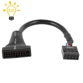 『★』15cm USB 3.0 20 Pin Header Male to USB 2.0 9 Pin Female Adapter Cable