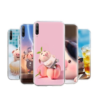 H-38 เคสโทรศัพท์มือถือ TPU นิ่ม แบบใส ลายการ์ตูนหมูน่ารัก สําหรับ Tecno Spark AIR 7P 6 7 8 5 Pro