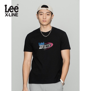 2022 สินค้าใหม่ Lee XLINE ฤดูใบไม้ผลิและฤดูร้อนผลิตภัณฑ์ใหม่รุ่นมาตรฐาน multi-color รอบคอพิมพ์เสื้อยืดแขนสั้นผู้ชาย LMT0