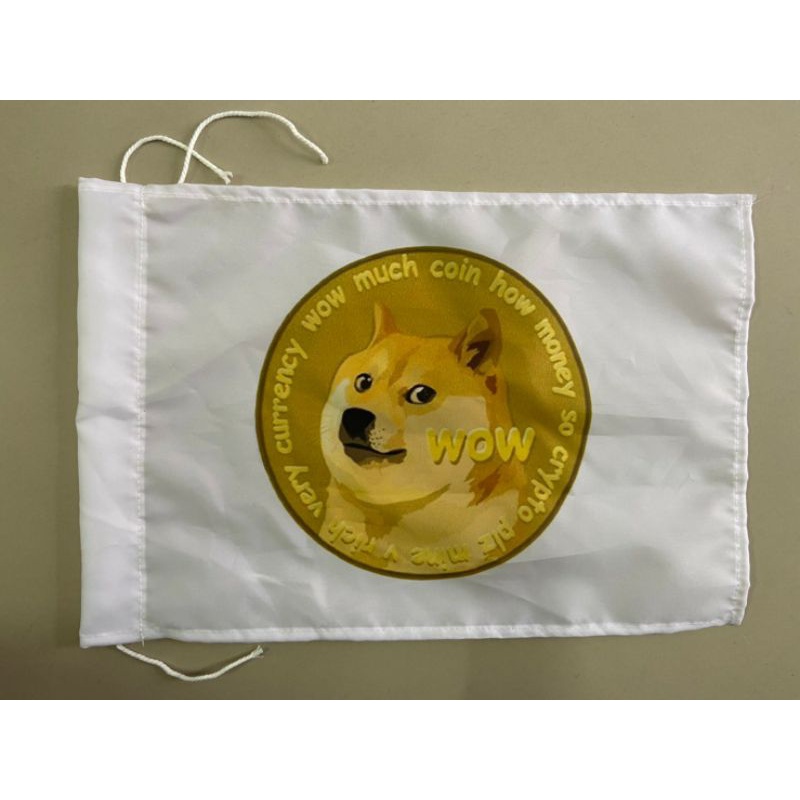 ธง Dogecoin ขนาด 20×30 cm พิมพ์ลาย