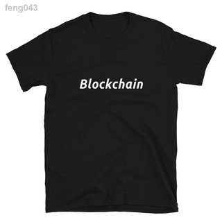 ✾▲Blockchain Classic Cryptocurrency Crypto Trader ของขวัญ Tee รอบคอแขนสั้น Mens All-Match Streetwear