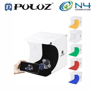 Puluz กล่องไฟสตูดิโอถ่ายภาพ Led 2 ดวง แบบพกพา (20 ซม.)