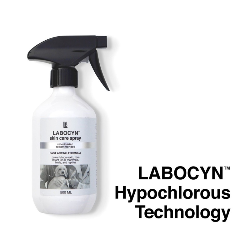 Labocyn Skin Care Spray 500ml สเปรย์ดูแลผิวหนังสำหรับสัตว์เลี้ยงขนาด 500มล (ผิวหนังขวดใหญ่)