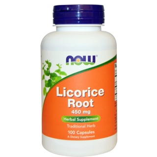 รากชะเอมเทศ, Licorice Root 450 mg 100 capsule หรือ 400mg แบบเคี้