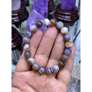 Botswana Agate กำไลหินธรรมชาติแท้ 100%