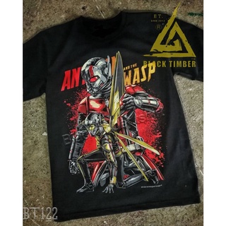 Tee ℡  BT 122 Ant man and the Wasp  เสื้อยืด สีดำ BT Black Timber T-Shirt ผ้าคอตตอน สกรีนลายแน่น S M L XL XXL