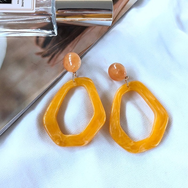 Irregular resin earrings