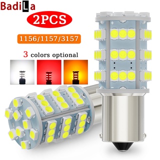 ไฟเลี้ยว ไฟเบรก led 1156 P21W 1157 P21/5W 3157 T25 1210 54smd สําหรับจอดรถยนต์ DRL 2 ชิ้น