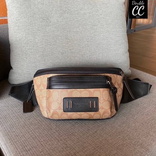 (แท้ 💯%‼ Factory) CO ACH TERRAIN BELT BAG IN SIGNATURE CANVAS (CO ACH F78727)