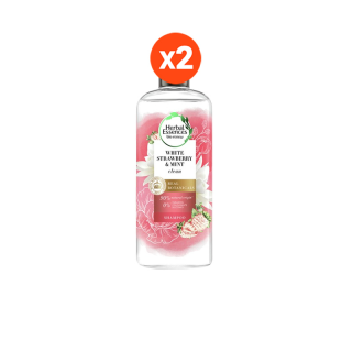 Herbal Essences White Strawberry & Sweet Mint Shampoo 400ml เฮอร์บัลเอสเซนท์แชมพูไวท์สตรอเบอรี่400มล X 2