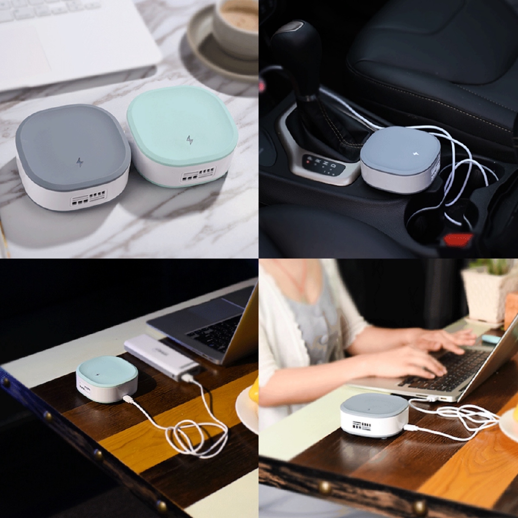 Home Car USB Mini Air Purifier Humidifier Oil Aroma Diffuser w Touch ...