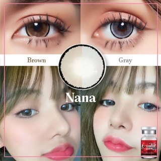 คอนแทคเลนส์ บิ๊กอาย รุ่น Money/Nana มีสีเทา/ตาล Gray/Brown ค่าสายตาปกติ (0.00)