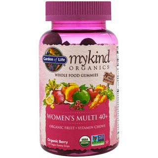 Mykind Organics Womens Multi 40+ Organic Berry 120 Gummy Drops วิตามินสำหรับผู้หญิงอายุ 40+ เบอร์รี่ออแกนิค