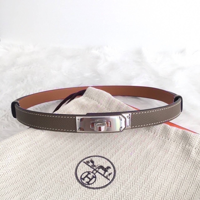 Hermes Kelly belt etoupe phw “z”