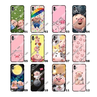 iPhone i7 Plus i8 Plus iX iXs iXR iXS Max เคสสกรีน เคสมือถือ รามลาย หมู การ์ตูนหมู พร้อมส่ง