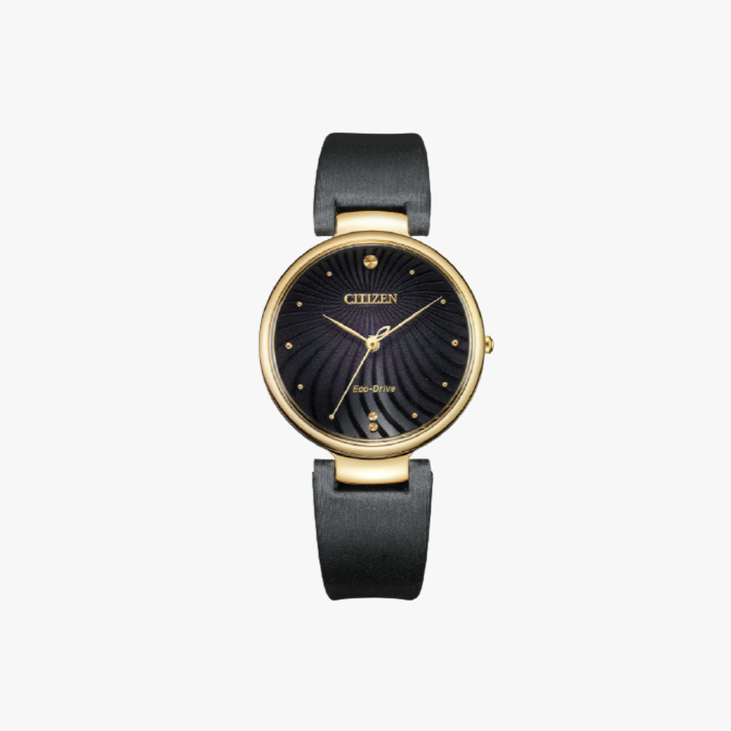 [ประกันร้าน] CITIZEN นาฬิกาข้อมือผู้หญิง รุ่น EM0853-14H Eco-Drive Black Dial Grey