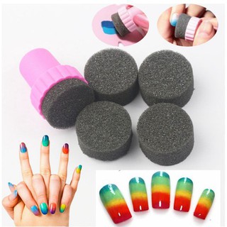 ฟองน้ำไล่สีแบบกลม มีไส้ฟองน้ำอีก4ชิ้น