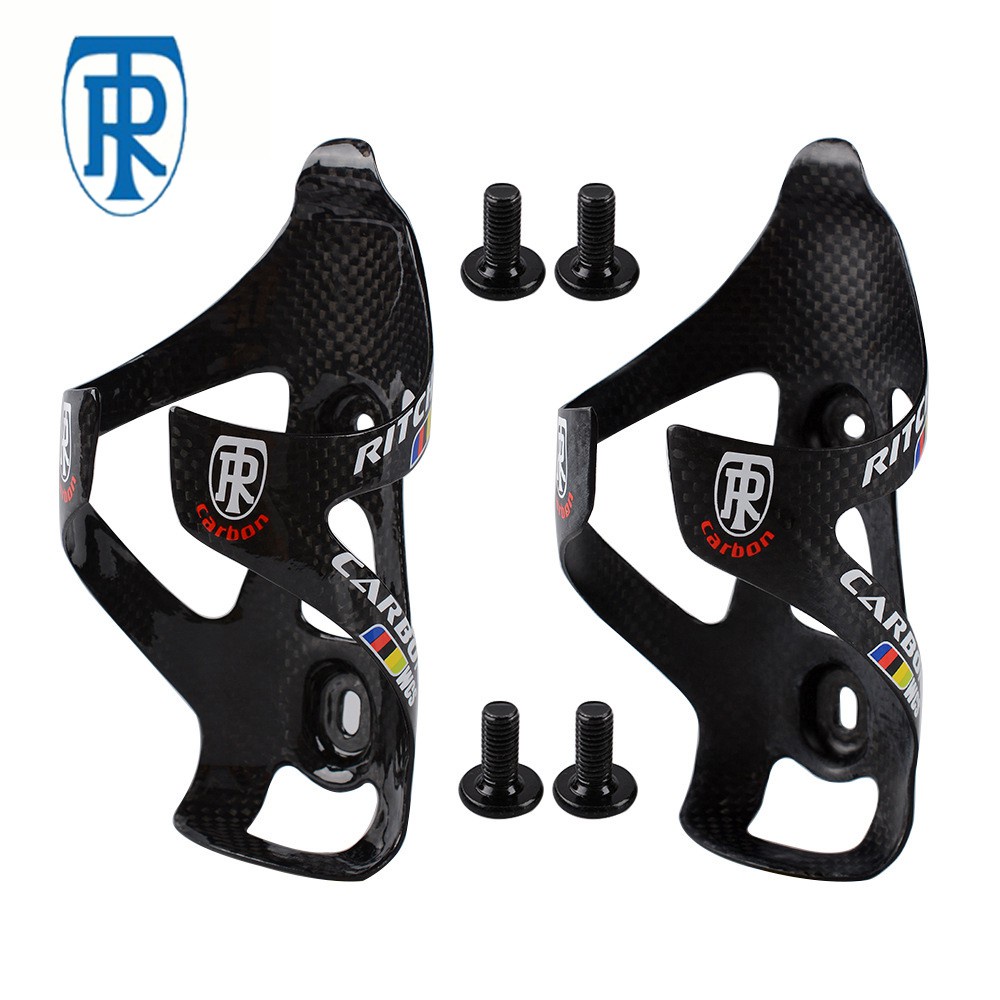 KABON Carbon Fiber Bike Water Bottle Cages - Lightweight 3K Carbon Holders For Road & Mountain Bikes (2-Pack)