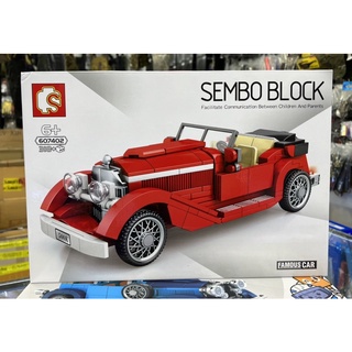 เลโก้Sembo block No607402-318pcsรถโบราณสีแดง