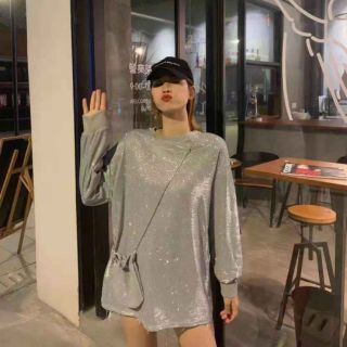 🧥เสื้อสเวตเตอร์กลิตเตอร์​ แถมฟรีกระเป๋าห้อยใบเล็ก🧥
