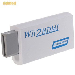 Rightfeel อะแดปเตอร์แปลงสายเคเบิ้ล Hd Wii To Hdmi 1080P 720P Upscaling พร้อม 3. 5