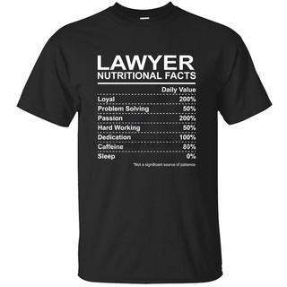 เสื้อยืดผ้าฝ้ายพิมพ์ลาย เสื้อยืด ผ้าฝ้าย พิมพ์ลาย Humor lawyer nutritional facts ro Kawaii สําหรับผู้ชาย และผู้หญิง