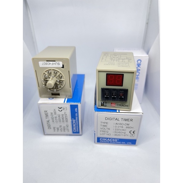 ถูกสุด! Timer ไทม์เมอร์ CIKACHI AH3D-DM แถม Socket จอแสดงผล LED 220vac - รูปที่ 2