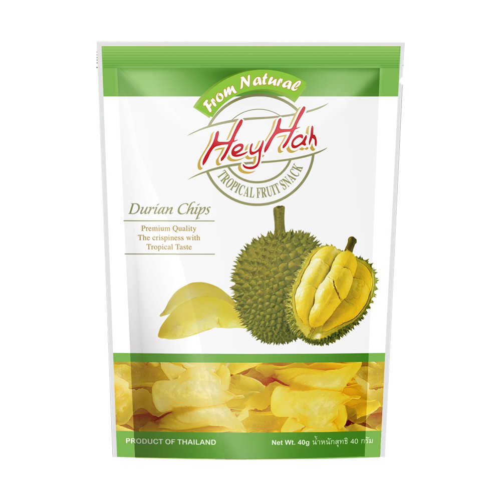 Heyhah ทุเรียนกรอบเฮฮา Durian chips (40g)