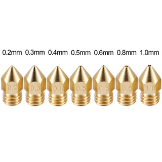 ☆24 Pack 3D Printer Extruder Nozzles Mk8 Nozzle 7 Different Size 0.2 Mm,0.3 Mm,0.4 Mm,0.5 Mm,0.6 Mm,0.8 Mm,1.0 Mm With Clean Box Compatible With Makerbot Creality Cr-10