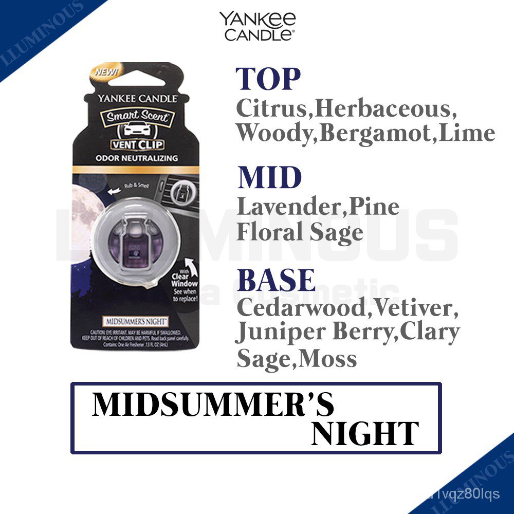 freesf[YANKEE CANDLE] Smart Scent Vent Clip 8 Scents Midsummer's