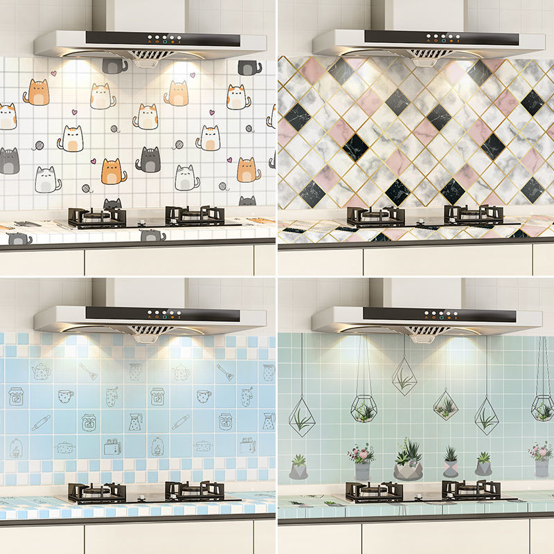 Kitchen OilProof Stickers High Temperature Resistant Waterproof Self