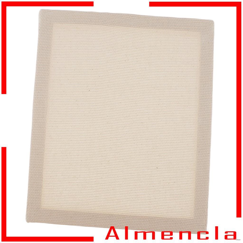 [ALMENCLA] Cotton Monks Cloth with Wooden Frame Rug Hooking Punch Needling Aida