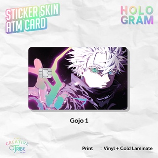 Gojo 1 - HOLOGRAM สติกเกอร์การ์ดผิว - Vinyl ATM Debit Credit Emoney Flazz Jujutsu Kaisen Sticker