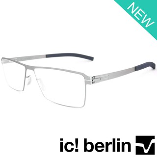 Ic Berlin แว่นตารุ่น 005 C-3 สีเงิน Lars D กรอบเต็ม ขาข้อต่อ วัสดุ สแตนเลส สตีล Full frame Eyeglass Stainless Steel