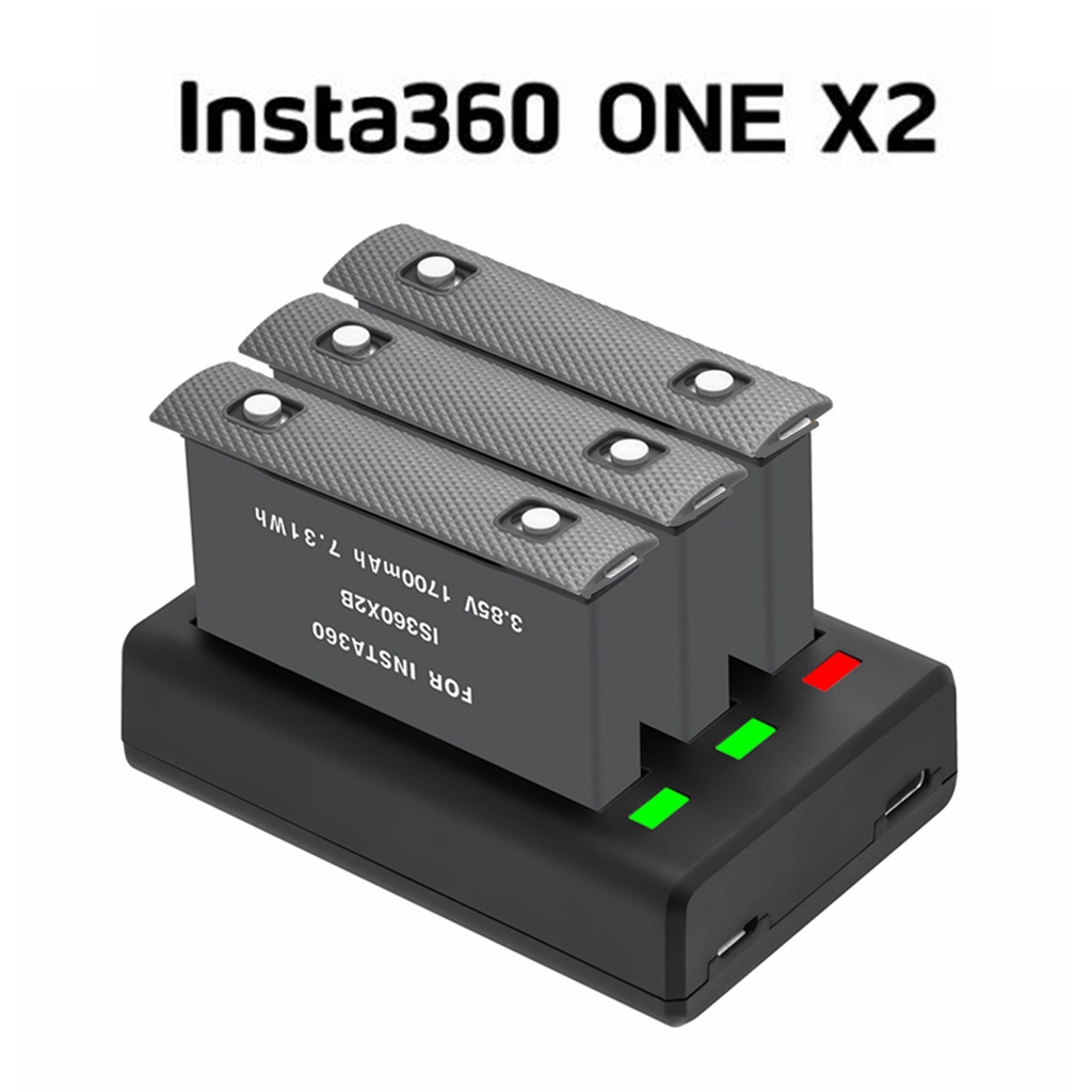 New Insta360 Battery Charing Hub ONE X2 Charger +1700mAh Replacement Battery For Insta360 X2 Accessory