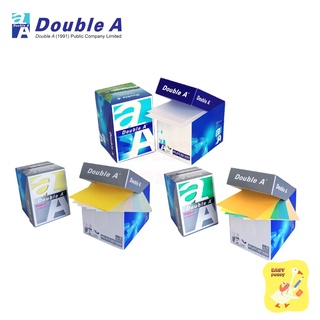 กระดาษโน้ต Double A Mini Box ขนาด 6 x 8.3 ซม. 80 แกรม 600 แผ่น จำหน่าย 1 กล่อง